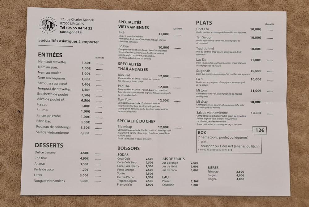 Tan Saigon - Menu Image 4